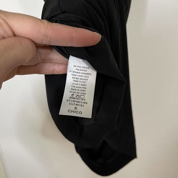 NEW! Forever 21 black 3/4 sleeve bodycon v-neck cinch dress size US small - Picture 6 of 6